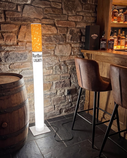 Vintage Marlboro Lamp 95cm – Giant Vintage Cigarette Floor Lamp | Man Cave & Home Bar Decor