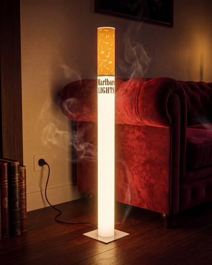 XXL Vintage Marlboro Lamp 95cm – Giant Vintage Cigarette Floor Lamp | Man Cave & Home Bar Decor