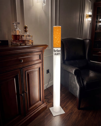 XXL Vintage Marlboro Lamp 95cm – Giant Vintage Cigarette Floor Lamp | Man Cave & Home Bar Decor