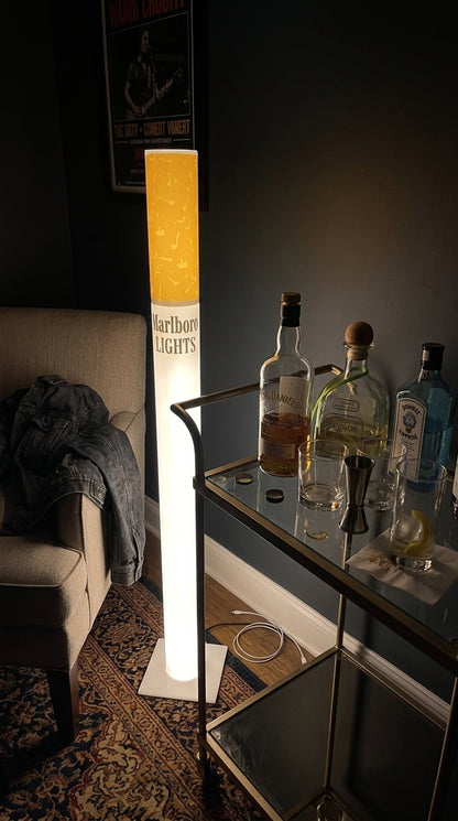 Vintage Marlboro Lamp 95cm – Giant Vintage Cigarette Floor Lamp | Man Cave & Home Bar Decor